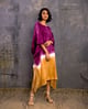Naadia Kaftan Purple & Yellow color