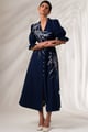 Kai - Indigo River Delta Long Dress Indigo color