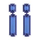 Venetian Quadrate Earring Blue color
