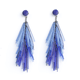 Ombre Fringe Earring Blue color