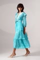 Alicia - Tiered Dress Turquoise color