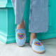 Heartbeat Espadrilles Light Denim Flats Light Blue color