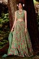 Soleil Lehenga Set Green color