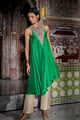 Gota Longline Top Fern Green color