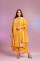 Bold Yellow Pearl Kurta Set Yellow color