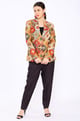 Ikat Print Lounge Blazer Orange/Red color