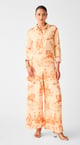 Peach Cotton Linen Co-Ord Set Peach color