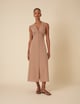 Sleeveless Lucinda Midi Dress Stone color