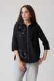 Agnes Applique Shirt Black color