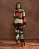 River Orange Pants Black/Orange/Beige color
