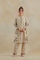 Beige Short Kurta Beige/Purple color