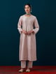 All Over Motifs Yoke Kurta Old Rose color