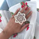 Gul Bahaar Ring Silver color