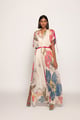 Periwinkle Bandhani Print Kaftan Ivory Ivory color