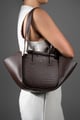 Two-Way Tote Brown Croco color