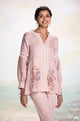 Vintage Rosa Wreath Top Pink color