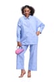 Periwinkle Cotton Twill Embroidered Co-ord Set - Our Love - Image 1