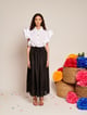La Fiesta Embroidered Maxi Skirt Black color