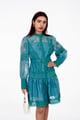 Signature Teal Cutwork Dress Teal color