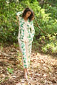 Image of Leaf Print Pant
