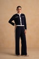 Bordeaux Coord Set Full Sleeves Navy Blue color