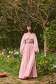 Pink High-Waist Tiered Maxi Skirt - The clothing factory - Image 1