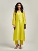 Embroidered Kurta with Scalloped Hem Lime color