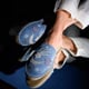 Starry Night Light Denim Flats Blue color