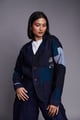 Patchwork Linen Embroidered Blazer Neel color