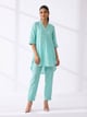 Patola Poise Kurta Set Aqua color