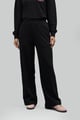 Black All Day Bamboo Terry Flared Pants Black color