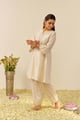 Aiza - Short Chauga with Salwar Daisy Ivory color