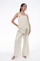 Florence Ivory Linen Co-Ord Set Off White color