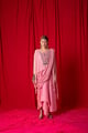 Cape Skirt Sari Pink color