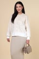 Embellished  Melange Sweater Beige color