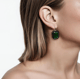 Green Drop Earrings Green color