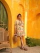 Coral Peach Tropical Printed Tiered Mini Dress - TASHA INDIA - Image 1