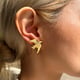 Edgy Bird Studs Gold color