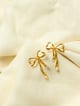 Bow Earrings Gold color