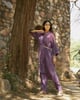 Breanna 100% Linen Co-Ord Set Purple color