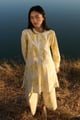 Yellow-Off White Pure Cotton Co-Ord Set Yellow/Off White color