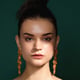 Daisy Earrings Coral color
