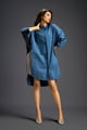 Blue Oversized Panel Shirt Dress Blue color