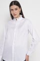 Shirt with Gathered Edge White color