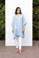 Linen Kaftan Kurta Powder Blue color