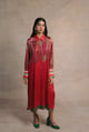 Noon Kausar Shirt Dress Red color