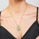 Aquarius Zodiac Tablet Reversible Necklace with Amethyst Grey color