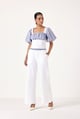 Celeste Bloom Duo Co-Ord Set White/Blue color
