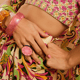 Octagon Ring Pink/Blue color