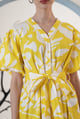 Sunny Bloom Maxi Dress Yellow/White color